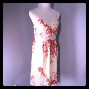 J Crew size 6 sundress linen cream orange